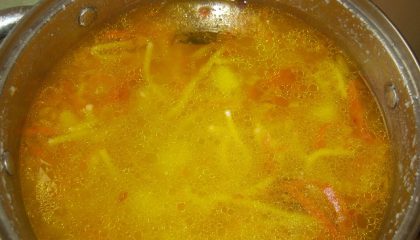 фото супа с картофелем и макаронами