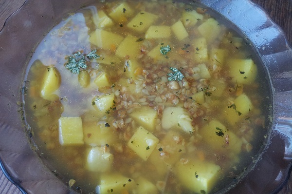 фото постного супа с картошкой и гречкой