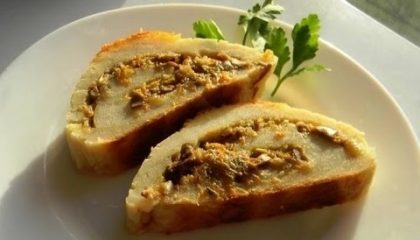 фото рулета с картошкой и грибами